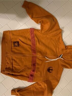 Star Wars Orange Hoodie with White Drawstring